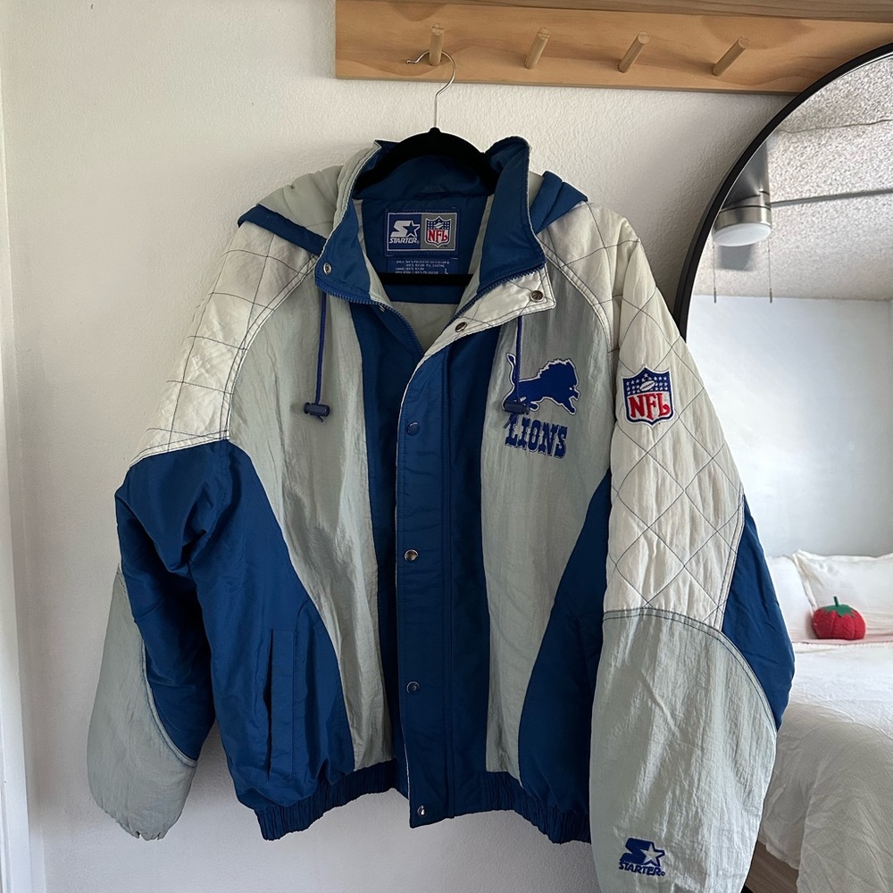 STARTER Men's Detroit Lions NFL Varsity Jacket